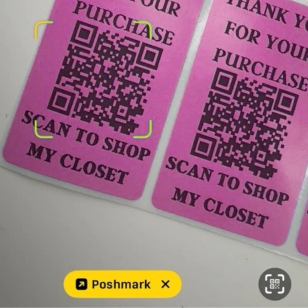 QR code stickers for Poshmark closet-thank you for your purchase-100pcs  2.25